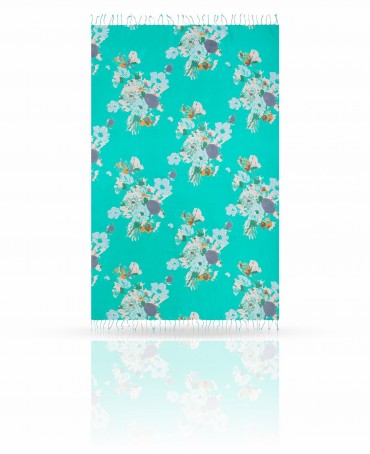 Палантин Женский S40-BRUSH.FL/TURQU